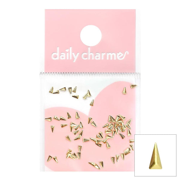 Daily Charme - Mini Skinny Triangle Stud - Gold