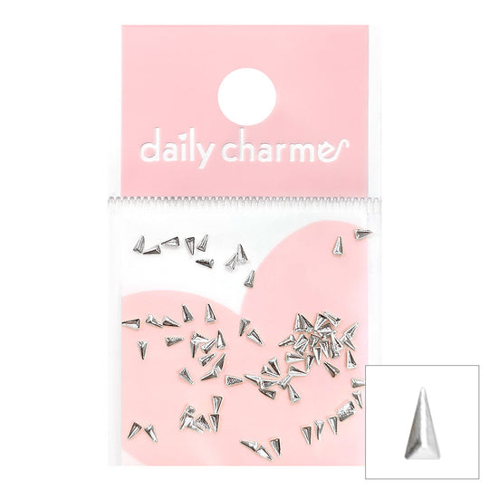 Daily Charme - Mini Skinny Triangle Stud - Silver
