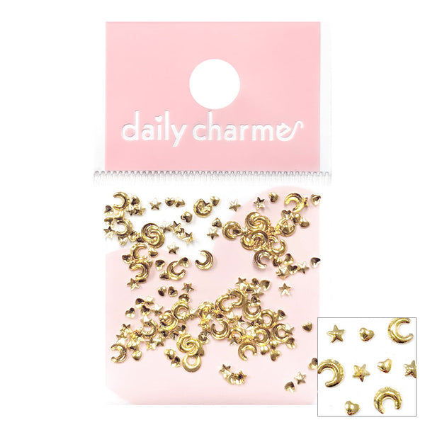 Daily Charme - Mystical Moon Studs Mix - Gold
