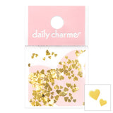 Daily Charme - Flat Heart Studs Mix - Gold