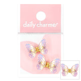 Daily Charme - Fluttering Butterfly Resin Charm -  Iridescent Pink