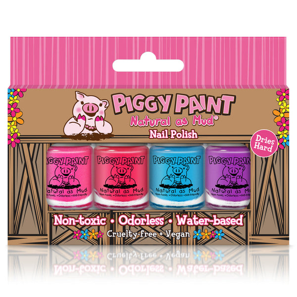 Piggy Paint Nail Polish Set - 4 Polish Box Set 