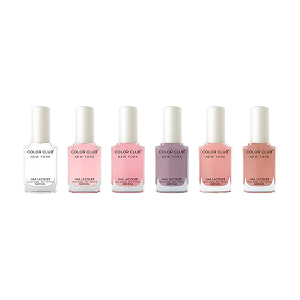 Color Club Nail Lacquer 6pc Combo Set - Sweet Nothings Collection 0.5 oz
