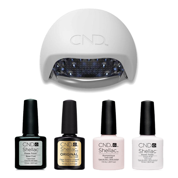 CND - Gel Basic Kit, Romantique & Cream Puff