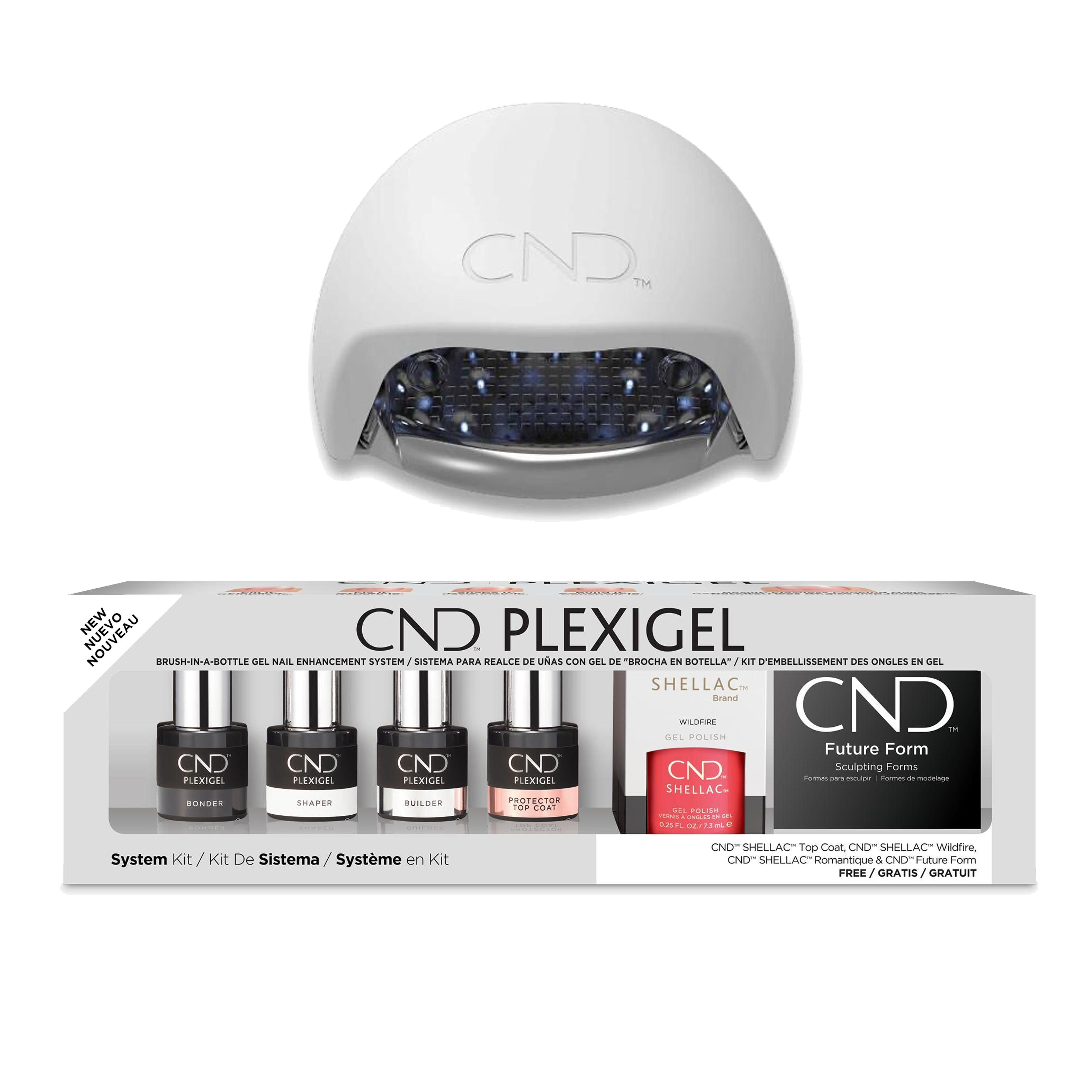 CND Plexigel System Kit & LED Lamp Sleek Nail