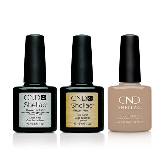 CND - Shellac Combo - Base, Top & Wrapped In Linen