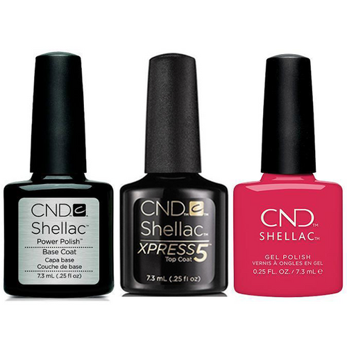 CND - Shellac Xpress5 Combo - Base, Top & Femme Fatale (0.25 oz)