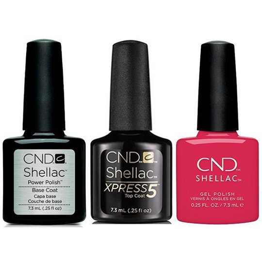 CND - Shellac Xpress5 Combo - Base, Top & Femme Fatale (0.25 oz)