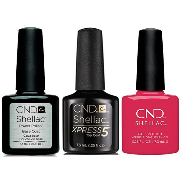 CND - Shellac Xpress5 Combo - Base, Top & Femme Fatale (0.25 oz)