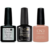 CND - Shellac Xpress5 Combo - Base, Top & Flowerbed Folly (0.25 oz)