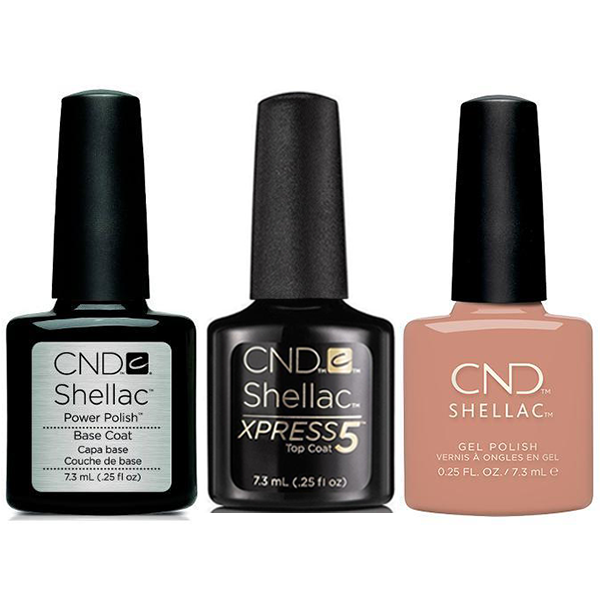 CND - Shellac Xpress5 Combo - Base, Top & Flowerbed Folly (0.25 oz)