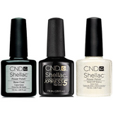 CND - Shellac Xpress5 Combo - Base, Top & Gold VIP ( 0.25 oz )