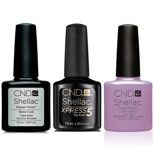 CND - Shellac Xpress5 Combo - Base, Top & Lilac Longing (0.25 oz)