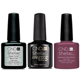 CND - Shellac Xpress5 Combo - Base, Top & Married To Mauve (0.25 oz)