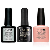 CND - Shellac Xpress5 Combo - Base, Top & Nude Knickers (0.25 oz)