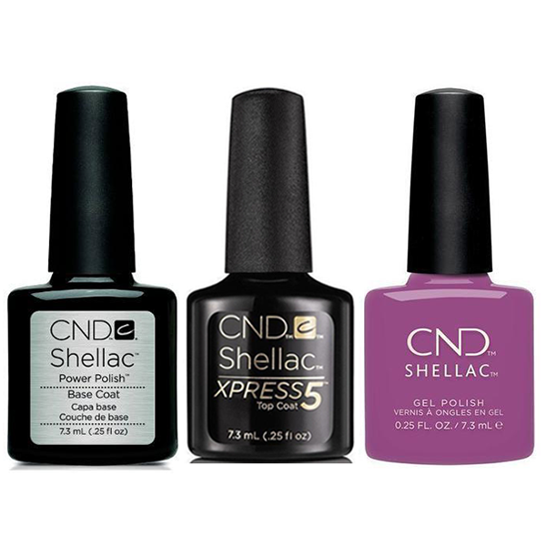 CND - Shellac Xpress5 Combo - Base, Top & Psychedelic (0.25 oz)