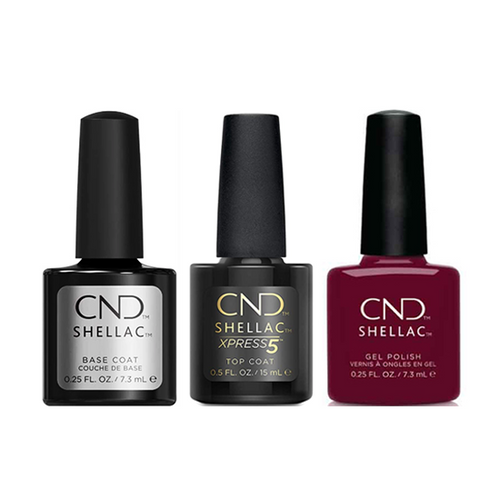 CND - Shellac Xpress5 Combo - Base, Top & Signature Lipstick