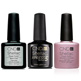 CND - Shellac Xpress5 Combo - Base, Top & Strawberry Smoothie (0.25 oz)