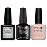 CND - Shellac Xpress5 Combo - Base, Top & Uncovered 0.25 oz