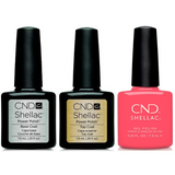 CND - Shellac Combo - Base, Top & Happy Go Lucky