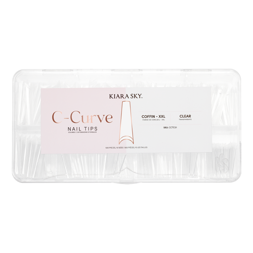 Kiara Sky - C Curve Nail Tips XXL - Coffin (Clear)