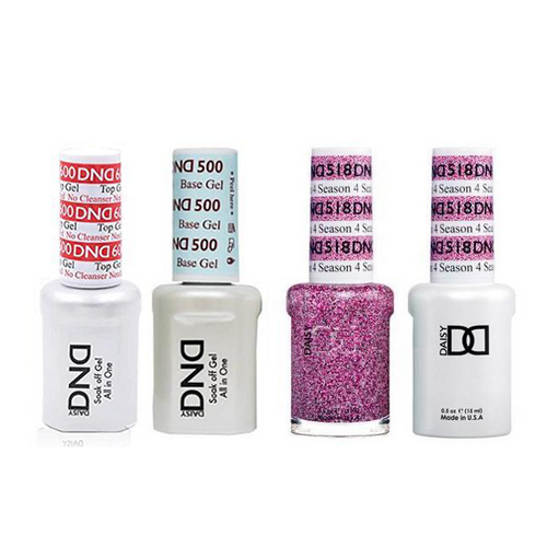 DND - #500#600 Base, Top, Gel & Lacquer Combo - 4 Season - #518