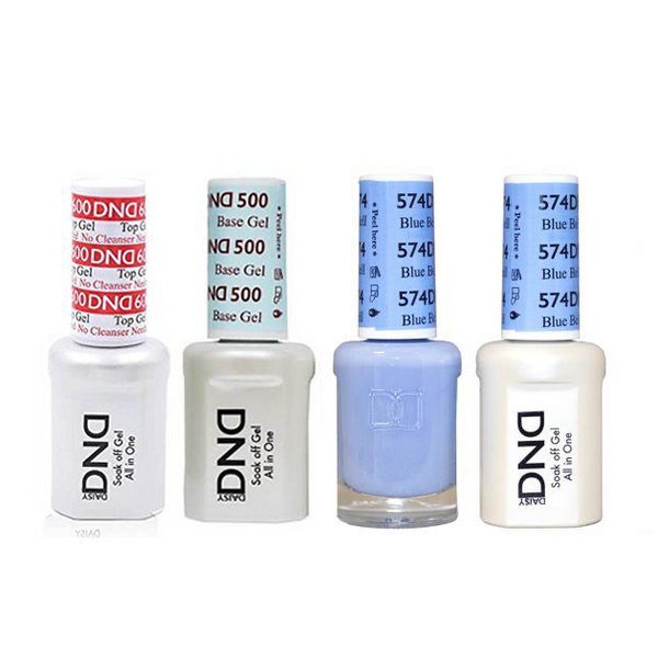 DND - #500#600 Base, Top, Gel & Lacquer Combo - Blue Bell - #574