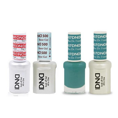DND - #500#600 Base, Top, Gel & Lacquer Combo - Blue De France - #437