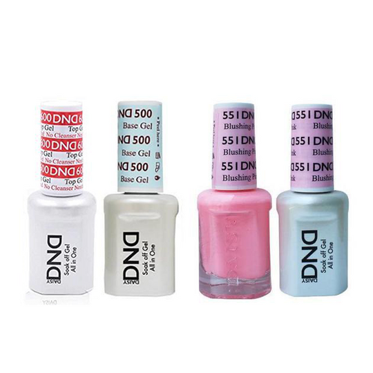 DND - #500#600 Base, Top, Gel & Lacquer Combo - Blushing Pink - #551