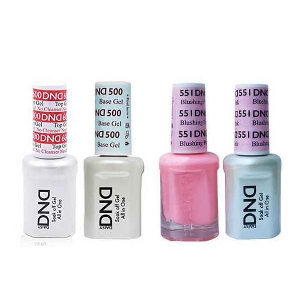 DND - #500#600 Base, Top, Gel & Lacquer Combo - Blushing Pink - #551