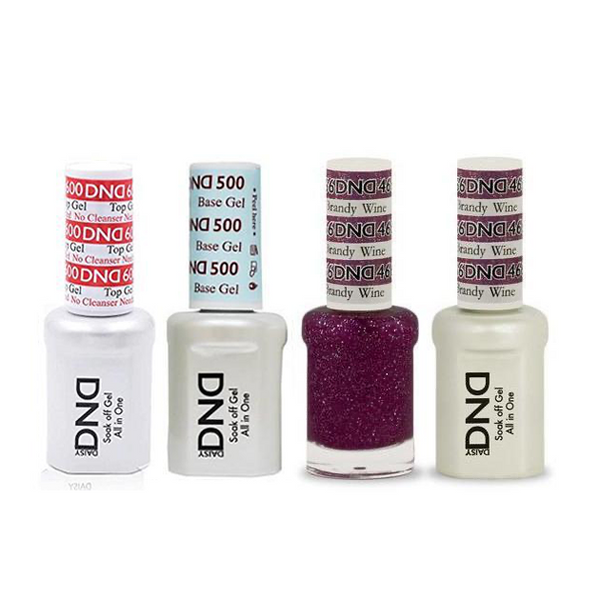 DND - #500#600 Base, Top, Gel & Lacquer Combo - Brandy Wine - #466
