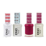 DND - #500#600 Base, Top, Gel & Lacquer Combo - Bright Maroon - #420