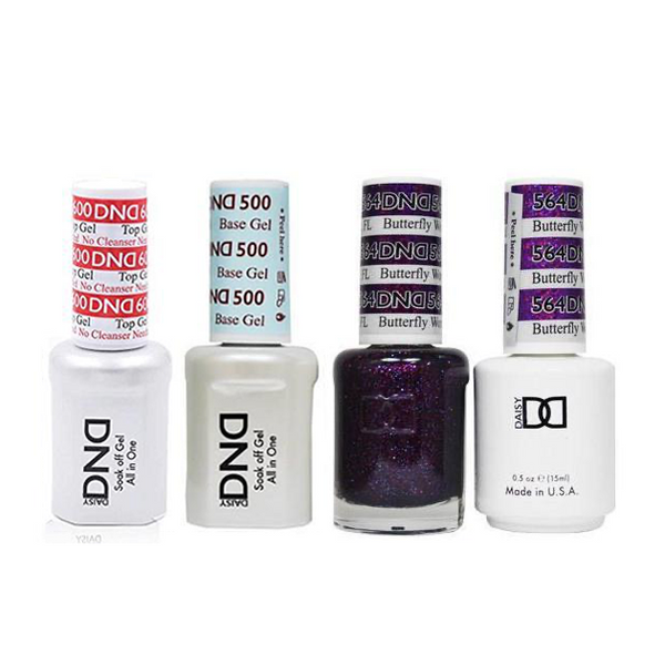 DND - #500#600 Base, Top, Gel & Lacquer Combo - Butterfly World FL - #564