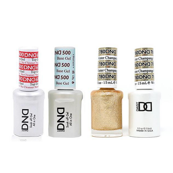 DND - #500#600 Base, Top, Gel & Lacquer Combo - Champagne Winter - #780