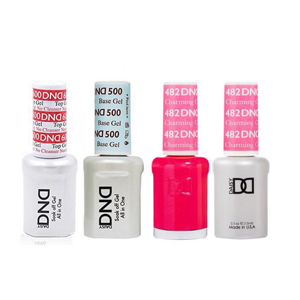 DND - #500#600 Base, Top, Gel & Lacquer Combo - Charming Cherry - #482