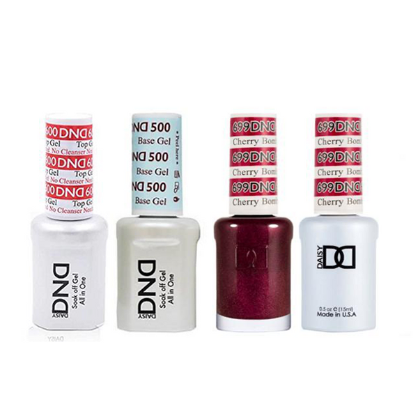 DND - #500#600 Base, Top, Gel & Lacquer Combo - Cherry Bomb - #699
