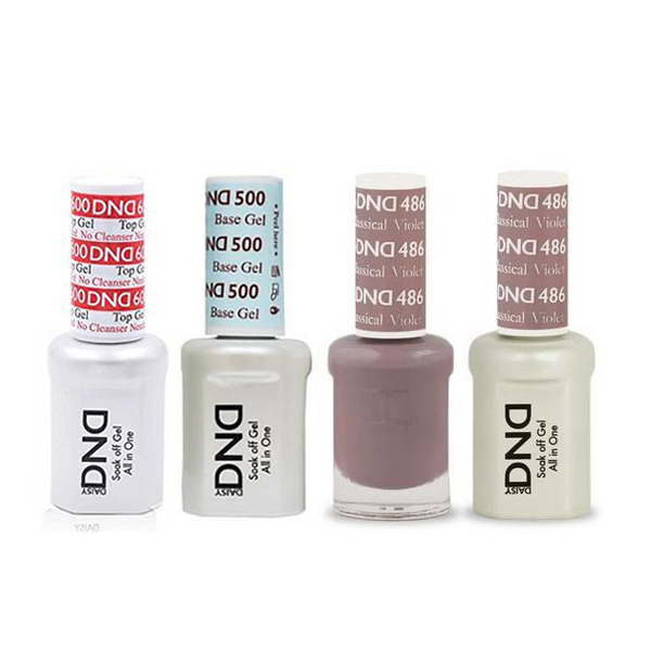 DND - #500#600 Base, Top, Gel & Lacquer Combo - Classical Violet - #486