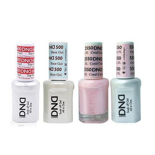 DND - #500#600 Base, Top, Gel & Lacquer Combo - Coral Castle FL - #550
