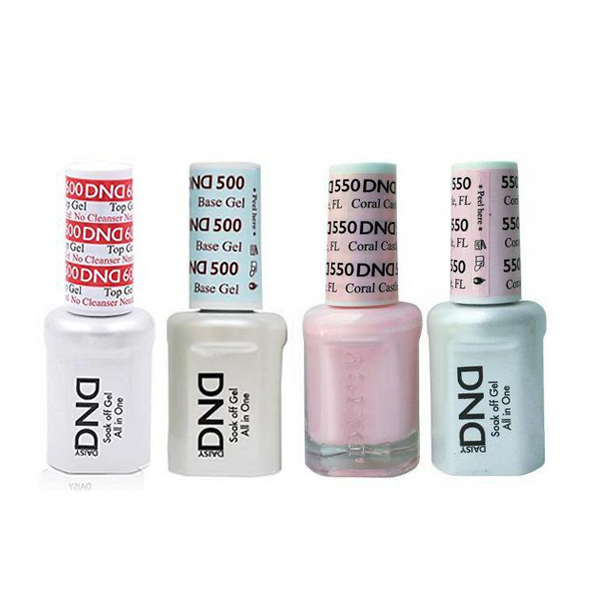 DND - #500#600 Base, Top, Gel & Lacquer Combo - Coral Castle FL - #550