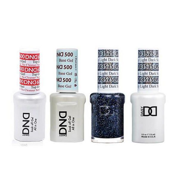 DND - #500#600 Base, Top, Gel & Lacquer Combo - Dark Sky Light - #525