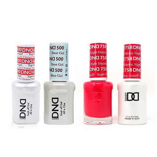 DND - #500#600 Base, Top, Gel & Lacquer Combo - Electric Night - #758