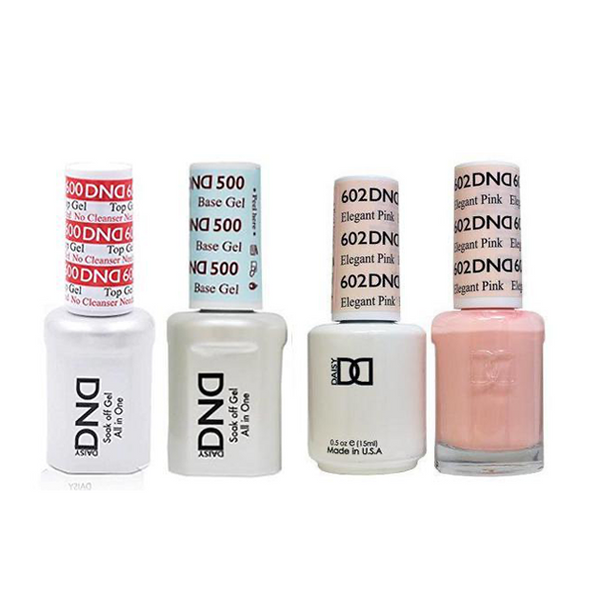 DND - #500#600 Base, Top, Gel & Lacquer Combo - Elegant Pink - #602