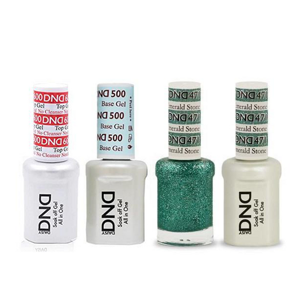 DND - #500#600 Base, Top, Gel & Lacquer Combo - Emerald Stone - #471
