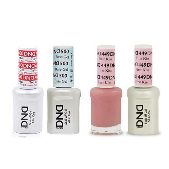 DND - #500#600 Base, Top, Gel & Lacquer Combo - First Kiss - #449