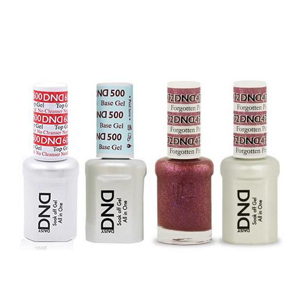 DND - #500#600 Base, Top, Gel & Lacquer Combo - Forgotten Pink - #472