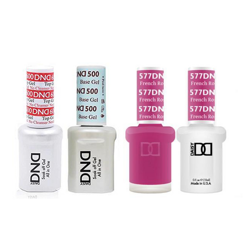 DND - #500#600 Base, Top, Gel & Lacquer Combo - French Rose - #577