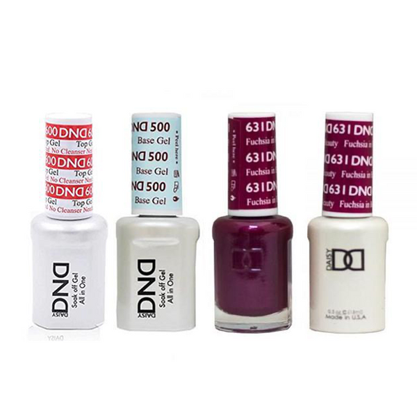 DND - #500#600 Base, Top, Gel & Lacquer Combo - Fuchsia In beauty - #631