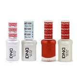 DND - #500#600 Base, Top, Gel & Lacquer Combo - Gold in Red - #476