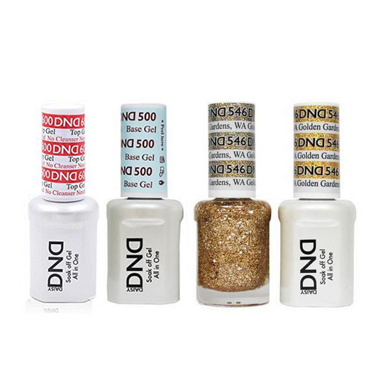 DND - #500#600 Base, Top, Gel & Lacquer Combo - Golden Gardens WA - #546