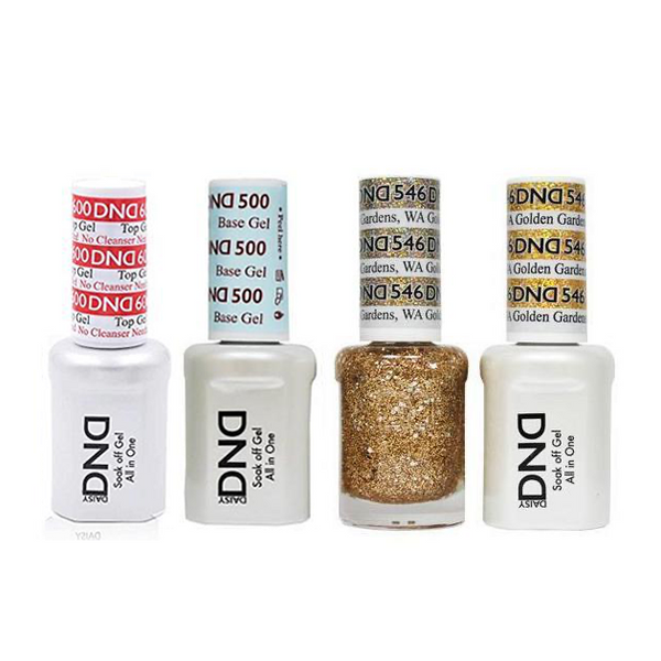 DND - #500#600 Base, Top, Gel & Lacquer Combo - Golden Gardens WA - #546